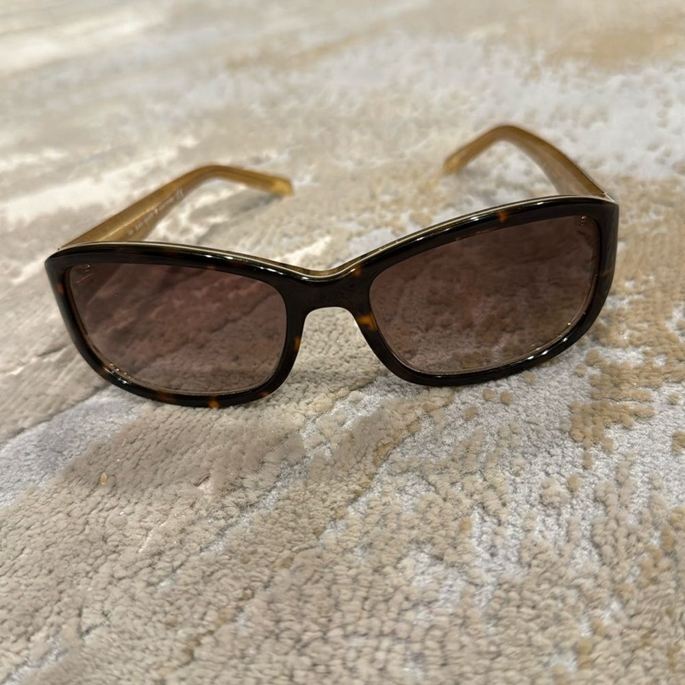 Kate Spade NY Clear Brown Frame w Leopard Temples Sunglasses Italy 54 17 120 GUC
